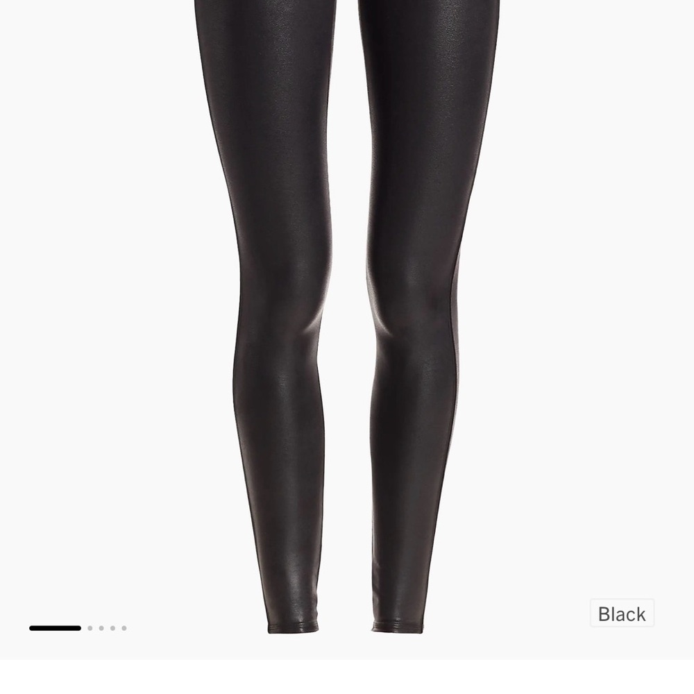 SPANX Faux Leather Leggings (never worn)